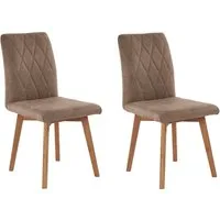 OTTO home Esszimmerstuhl Brest (Set, 2 St), Gestell aus Eiche Massivholz geölt