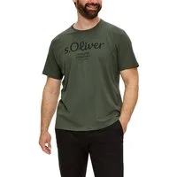 s.Oliver Men Big Sizes Kurzarmshirt mit Logo-Print/Große Größen
