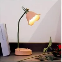 feinlux Schreibtischlampe LED Schreibtischlampe Blumen-Schreibtischlampe, LED fest integriert, Warm/Natural/White, LED-Schreibtischlampe mit 3 Farbtemperaturen, 3000-6000K