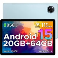 DOOGEE Tab A9 PLUS Android Tablet 11 Zoll, 4GB RAM+64GB ROM(TF 2TB) Tablet (11", 64 GB, Android 15, WiFi, WiFi5, 90Hz-1080P, WidevineL1/Face ID/OTG/GPS/Dual Speaker)