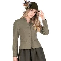 Spieth & Wensky Trachtenjanker Walkjacke Damen - HALFING - oliv
