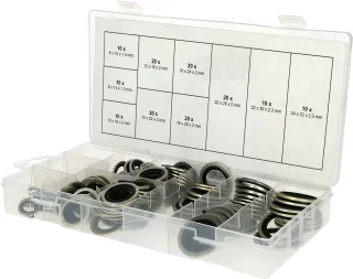 KS Tools Sortiment Verbund-Dichtringe, Ø 6-24mm, 150-tlg - 970.0760