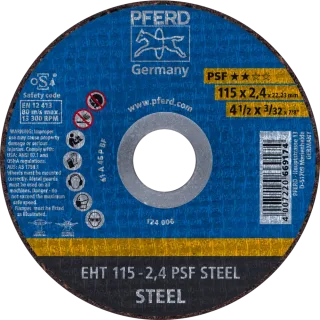 PFERD TOOLS Trennscheibe EHT gerade Universallinie PSF STEEL für Stahl - 61730026