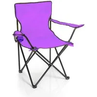 BigDean Campingstuhl Faltstuhl Campingstuhl Anglerstuhl Getränkehalter Klappstuhl (Packung, 1 St), Lila, Violett, Klappbar, Getränkehalter, Tragetasche
