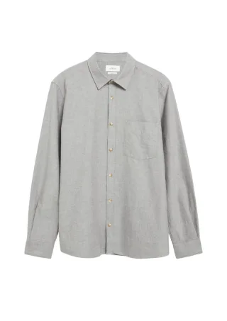 s.Oliver Red Label - Langarmhemd im Regular Fit braun - Gr. - L