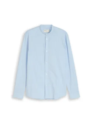 Denim Tom Tailor - Fitted Hemd mit Stehkragen light metal blue - Gr. - L
