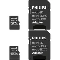 Philips MicroSDXC 2-Pack 64GB Class 10 UHS-I U1 incl. Micro SD-Karte
