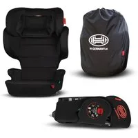 HEYNER Autokindersitz faltbarer Kindersitz mit Isofix + Tasche und 14-Fach verstellbarer, ab: ab 4 Jahren, (1-tlg)