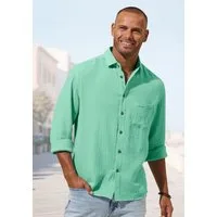 Beachtime Langarmhemd Regular fit Langarm, Freizeithemd aus Musselin-Ware