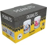 Geda Labels GmbH Glas Peanuts Trinkgläser Geschenkkarton Set 2 bedruckte Gläser, 1-tlg., Glas, authentisches Design