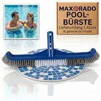 Maxorado Poolbürste Poolbürste Poolbesen Poolreiniger Pool Bürste Wand Boden Schwimmbad, Nylonbürsten Schwimmbecken Spa Schrubber