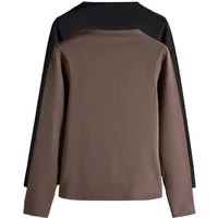 The Set Langarmshirt The Set Langärmelige Oberteile, 2er-Pack (2-tlg)