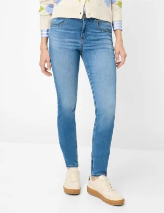 Brax Damen Five-Pocket-Hose Style SHAKIRA USED LIGHT BLUE, denim hellblau, Gr. 38