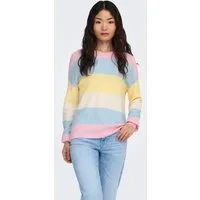 ONLY Strickpullover ONLATIA L/S STRIPE PULLOVER KNT NOOS Viskosemischung, regular fit