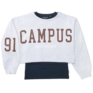 STACCATO - Md.-Sweatshirt + Top silver mel - Gr. - 140