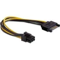 Strom-Adapterkabel 15 Pin SATA > 6 Pin PCIe 21 cm
