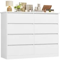 Homfa Kommode Sideboard Komodenschrank Schubladenkommode, mit 8 Schubladen, Breite 120cm Höhe 96cm