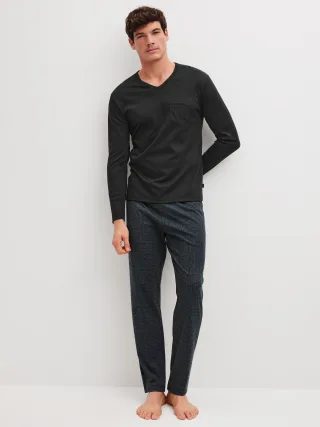 CALIDA - HERREN Pyjama schwarz - Gr. - XXL