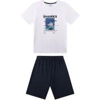 Sanetta Pyjama Jungen Pyjama Baumwolle Pyjama short Teens Sharks (2 tlg)