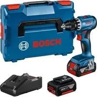 Akku-Bohrschrauber GSR 18V-45 Professional, 18Volt blau/schwarz, 2x Li-Ionen Akku 3,0Ah, in L-BOXX