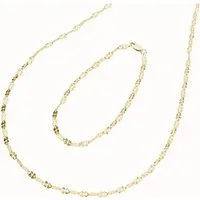 Firetti Ketten und Armband Set Multipack Schmuck Geschenk Silber 925 Armkette Halskette Plättchen (Set, 2-tlg)