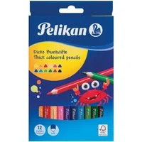 Pelikan Buntstift Pelikan Buntstifte dreieckig dick, 12er Set