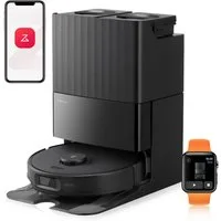Roborock Saugroboter Qrevo Edge S5A, 18500Pa (Upgrade von S8 Pro Ultra), 66 W, mit Wischfunktion,Dual Anti-Tangle-System, 18500Pa, Dual Anti-Tangle-System, 75℃ Heißwasser-Moppwäsche