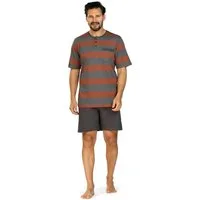 Comte Shorty Lunar Lounge (Set, 2 tlg., 2-teilig) Herren Pyjama kurz Shorty Kurzarm Baumwolle geknöpft große Größen