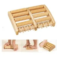OSTWOLKE Massageroller Fußmassageroller Fußmassagegerät Fußroller Holzroller Massagerät, 1-tlg.