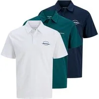 Jack & Jones Poloshirt JJBRANDON POLO SS 3PK MP (Packung, 3-tlg)
