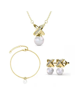 Chris Perlenkristall Set und Box - Gold und Kristall