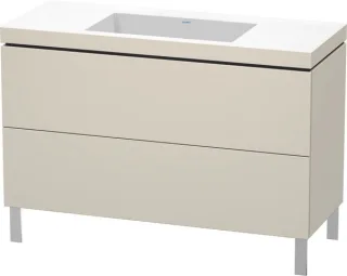 Duravit L-Cube c-bonded Set bodenstehend Taupe Matt 1200x480x698 mm - LC6939N9191 LC6939N9191