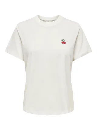 JDY - JDYPISA LIFE S/S PRINT TOP JRS NOOS Cloud Dancer - Gr. - M