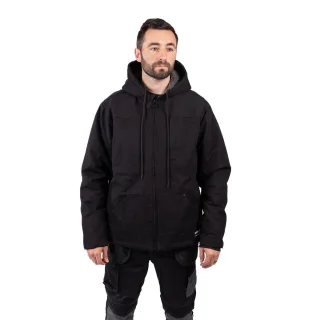 Caterpillar Kapuzen-Sherpa-Fleecejacke für Herren in Schwarz