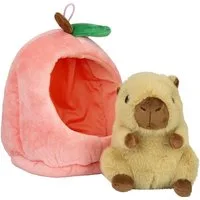 soma Kuscheltier Capybara Plüschtier 18cm im Früchte-Versteck braun Pfirsich (Set, 1-St., Geschenk-Set), Niedliches Capybara im weichen Früchte-Versteck – herausnehmbar