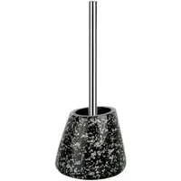 spirella WC-Garnitur ETNA GLITTER, WC, (1-tlg), Toilettenbürste aus bruchsicherem Polyresin, attraktive Form, außergewöhnliche 3D Glitter Optik, Farbe schwarz
