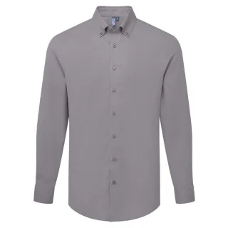 Premier - "Supreme" Hemd für Herren, Oxford-Stil, Langärmlig (Stahlgrau)