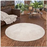 Snapstyle Hochflor-Teppich Hochflor Shaggy Teppich Feeling Mix Rund, Rund, Höhe: 48 mm