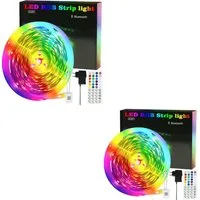 Nettlife LED Stripe Selbstklebend RGB APP-Steuerung 10/20/30m Lichtband Streifen, Timer-Funktion für Musikzimmer, Spielzimmer, Wohnzimmer, Flur