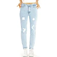 be styled Destroyed-Jeans Zerrissene skinny fit High Waist Jeans destroyed Hose - Damen - j26k-1 High Waist