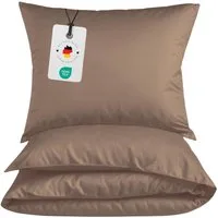 Carpe Sonno Bettwäsche Mikrofaser Bettwäsche 135x200 155x220 200x200 Einfarbig Atmungsaktiv, Mikrofaser, 2 teilig, Uni Bettbezug 135x200 Braun - Super soft & Oeko-Tex Zertifiziert