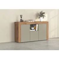 OTTO home Sideboard CHRONOS Breite 155 cm mit 3 Türen, 1 offenes und 6 geschlossene Fächer (1 St), Sideboard,Kommode, Schrank, Grifflos mit Push to Open, Made in Italy