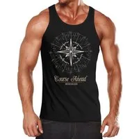 Neverless Tanktop Herren Tanktop Kompass Windrose Navigator Segeln mit Print