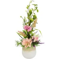 Kunstblume Gesteck aus Hortensien und Dahlien, I.GE.A., Höhe 47 cm