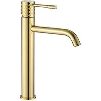 wohnwerk.idee Waschtischarmatur Waschbeckenarmatur Wasserhahn Gold Kupfer elegantes Diamant-Design