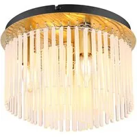 GLOBO LIGHTING LED Deckenleuchte, Dimmfunktion, LED wechselbar, warmweiß, ausgefallene besondere Glas-leuchte Lampen-schirm für Esstisch, Ø 32cm