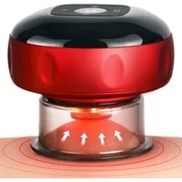 feinlux Massagegerät Intelligentes Elektrisches Rückenmassage 12 Gang, Packung, Vakuum-Massager, Schröpfmassagegerät Guasha-Gerät für, Nacken, Schulter mit Luftablass