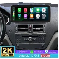 A-Sure 12.3" Autoradio 2K Carplay Navi Für Mercedes Benz C-Klasse W204 S204 Autoradio (Digitalradio (DAB), FM, AM)