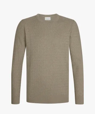 Profuomo - PULLOVER CREW NECK BEIGE beige - Gr. - XXL