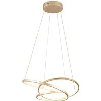 TRIO Leuchten LED Pendelleuchte DARVIN, LED Hängelampe 34W 4500 Lumen, dimmbar, Lichtfarbe einstellbar, Dimmfunktion, LED fest integriert, warmweiß - kaltweiß, CCT 2300/3000/4000K warmweiß-kaltweiß, höhenverstellbar bis max 150cm
